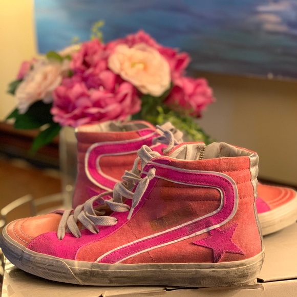 Golden Goose Shoes - ✨SOLD✨NIB GOLDEN GOOSE HIGHLIGHTER PINK SLIDE 38/8